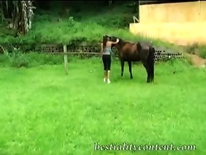 Zoophilia video with a horse - Extreme and hardcore