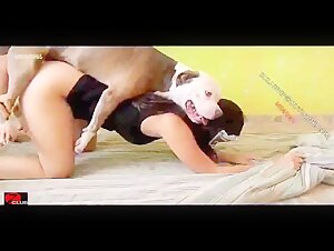 Leena and her first experience with a dog - Shocking bestiality video