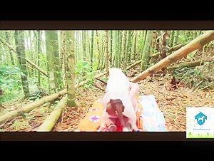 Bestial sex video: a girl and a dog in the jungle