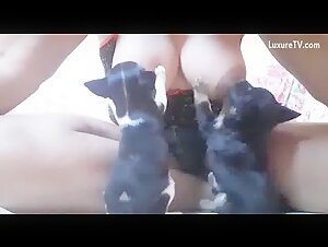 Encuentro Bestial: Mujer y Cachorros