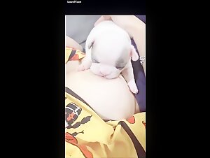 Femme Allaitant un Chiot: Une Expérience de Zoophilie Excitante