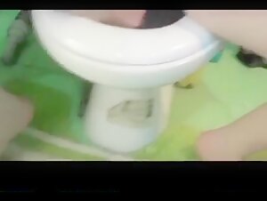 Zoophilia video with a giant fish in the toilet