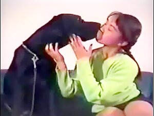 Asian Bestiality Video: Handjob and Licking Dog