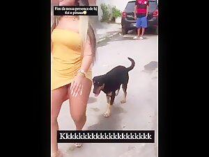 Bestial encounter: woman and dog