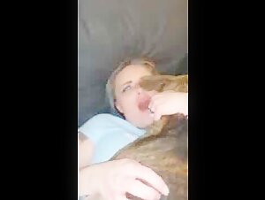 Bestiality sex scene with a female dog and her dog