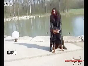 Forbidden Meeting: Woman and Dog