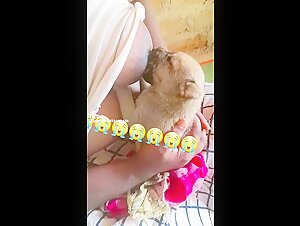 A Special Bond: Woman and Puppy