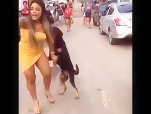 Forbidden Encounter: Woman and Dog