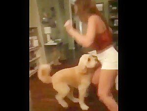 Woman and Dog: A Forbidden Dance